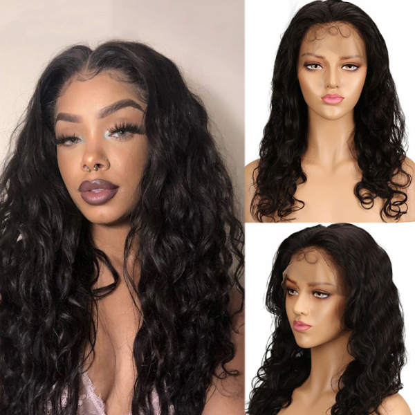 Sassy Long Body Wave Natural Hair 360 Lace Wig Invisible Pre-Plucked Natural Wigs