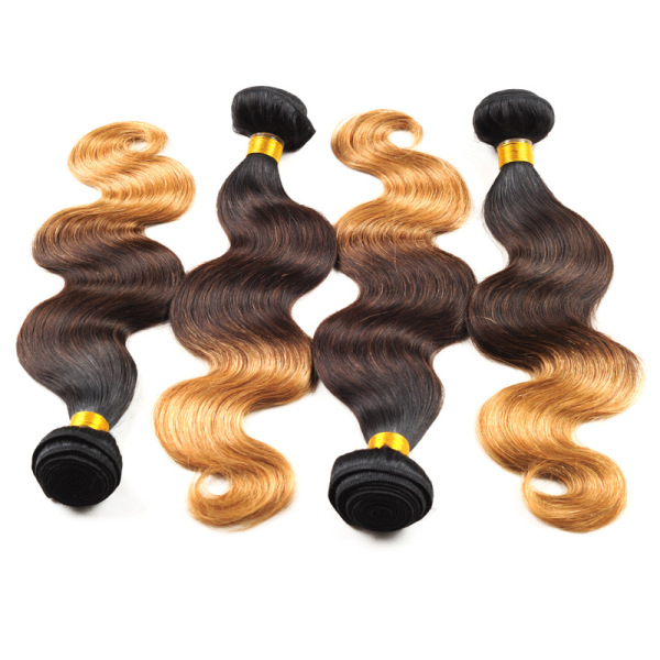 Brazilian Body Wave Hair Bundles Color T1B/4/27 Ombre 100% Remy Human Hair Weave 4 Bundles