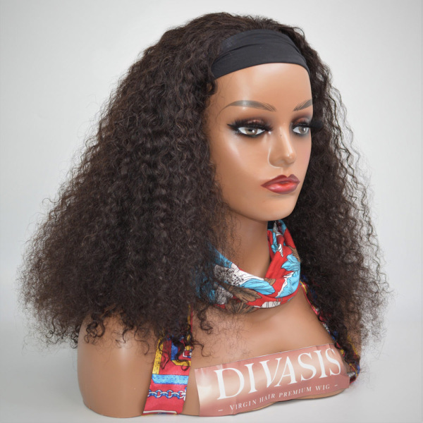 Affordable Headband Wig Human Hair Glueless Kinky Curly Headband Wigs Effortless Quick Wig