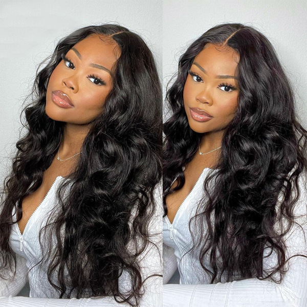 Free Parting Easy Lace Front Human hair Wigs Body Wave Glueless Pre-Plucked Top HD Lace Wig