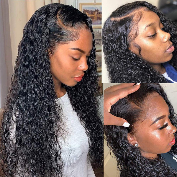 Human Hair Full Lace Wig With Baby Hair Pre Plucked Glueless Wigs Bleached Knots Top HD Lace