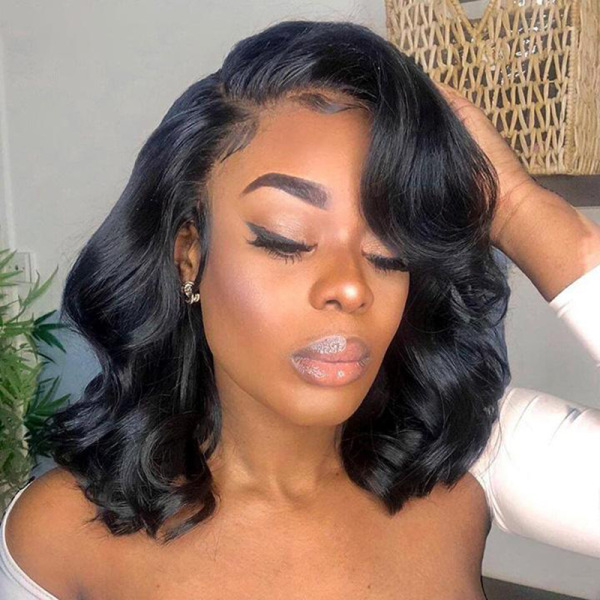 Invisible 150% Density 13x4 Lace Frontal Wig Bob Wig Pre Plucked Hairline Top HD Lace Brazilian Hair Wigs With Baby Hair