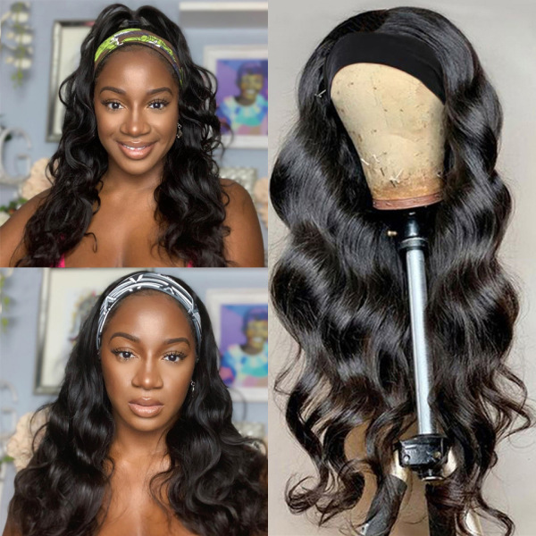 Headband Wig Human Hair Loose Wave Affordable Glueless Water Wave Quick Wigs